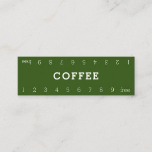 Carte De Fidélité Mini Simple Double Numéro De Café Punch Card