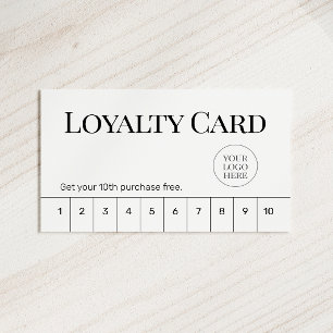 Carte de Fidélité Minimaliste Classique pour Entre