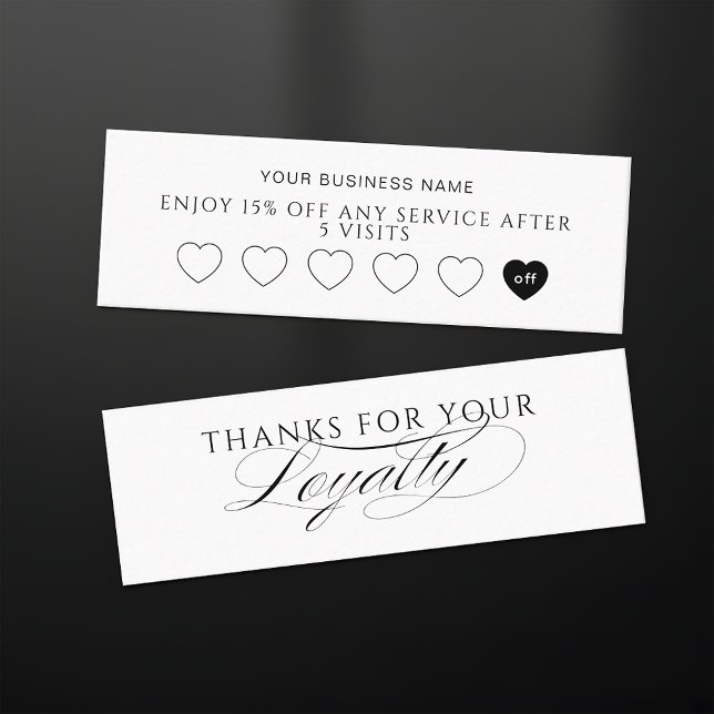 Carte De Fidélité Modern Customer Loyalty Card For Small Business (Créateur téléchargé)