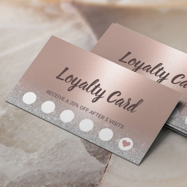Carte de fidélité | Moderne Blush Rose Gold Beauty (Créateur téléchargé)