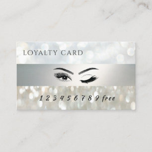 Carte de fidélité moderne bokeh cils & sourcils