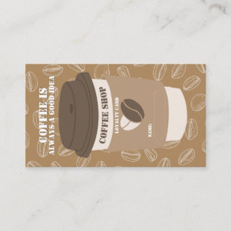 Carte de fidélité modifiable marron pour la maison