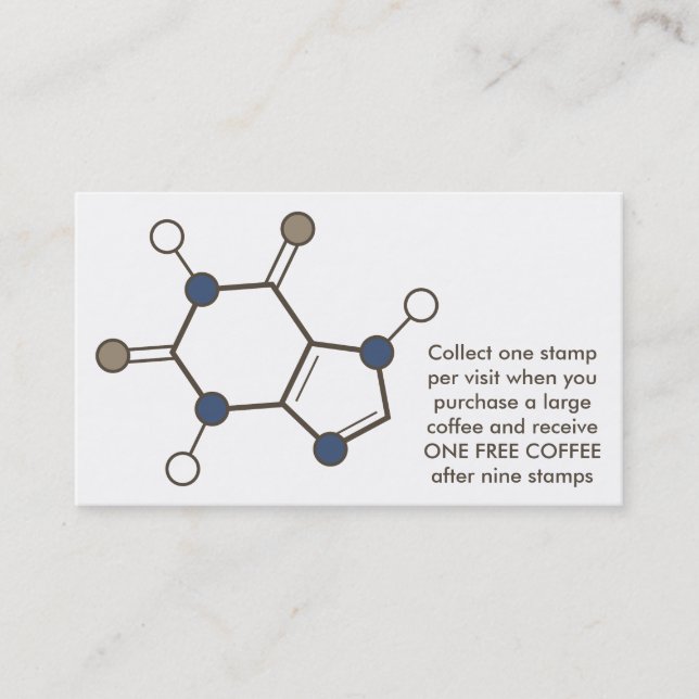 Carte De Fidélité molécule de caféine (Devant)