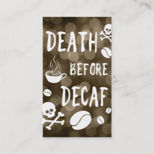 Carte De Fidélité mort avant decaf bokeh