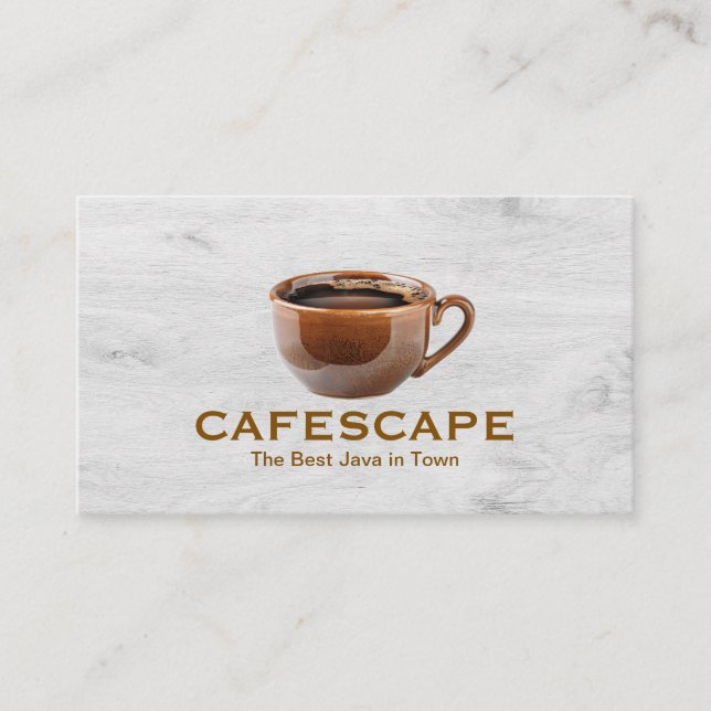 Carte De Fidélité Mug de café en céramique Brown (Devant)