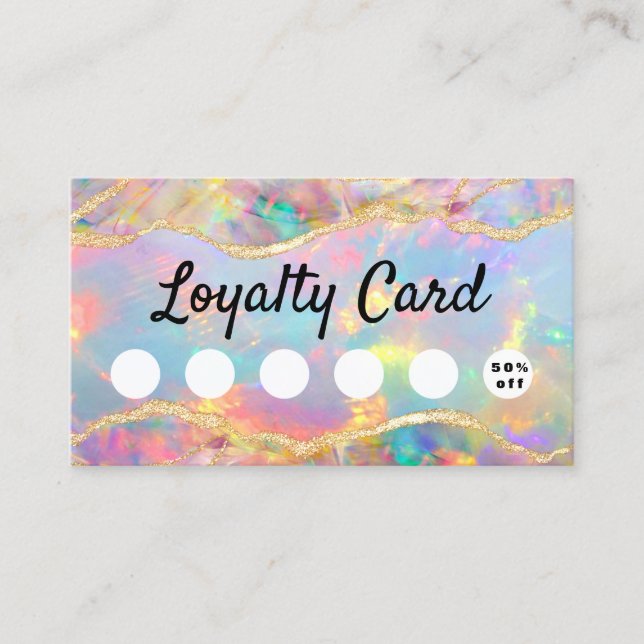 carte de fidélité néon opal stone (Devant)