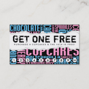 Carte De Fidélité obtenir un CUPCAKE gratuit