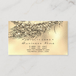 Carte De Fidélité Or de mèche de lux de salon de beauté de la cart