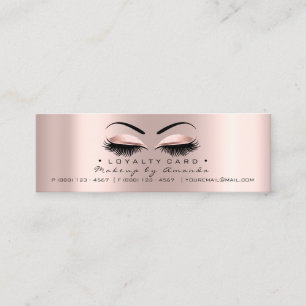 Carte De Fidélité Or rose de coeur de maquillage de poinçon de la