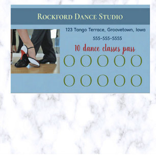 Carte de fidélité Pass Leçons de danse modifiables