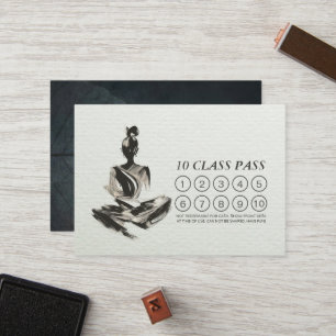Carte De Fidélité Passe de la classe de l'instructeur de Yoga pour l