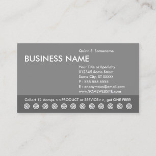 carte de fidélité personnalisable couleur avec log