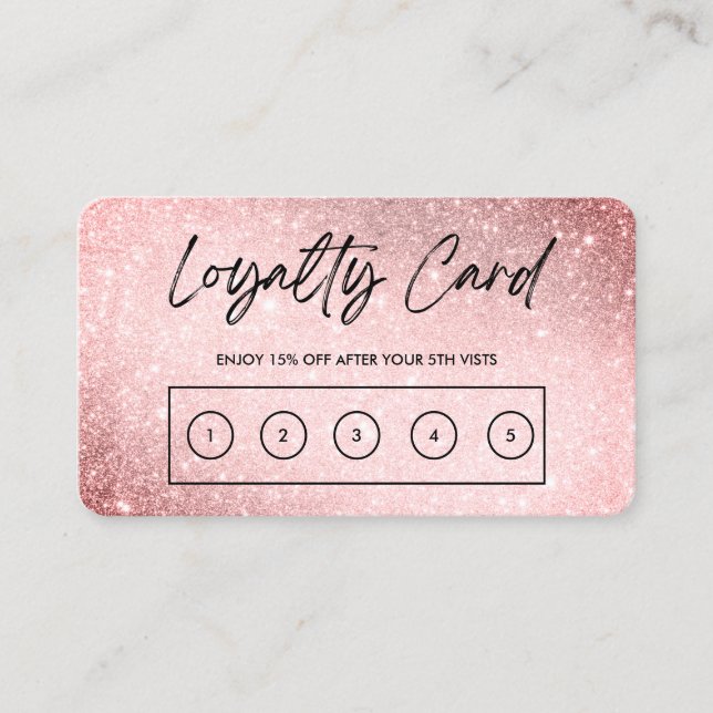 Carte de fidélité personnalisée Parties scintillan (Devant)