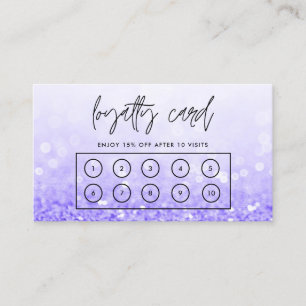 Carte de fidélité personnalisée Purple Faux Partie