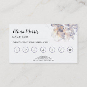 Carte de fidélité pétalée personnalisée