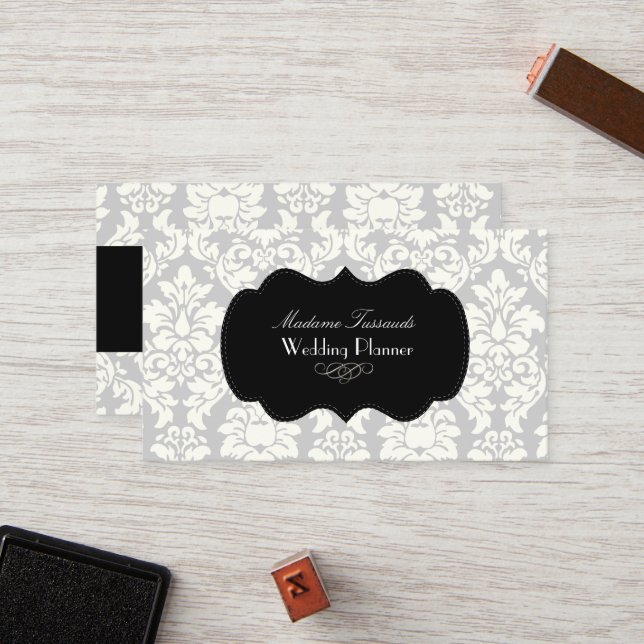 Carte De Fidélité PixDezines vintage versailles damask/do-it-yoursel (Devant/Arrière en situation)