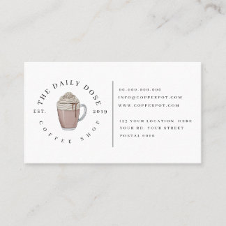 Carte de fidélité pour le café Carte de visite