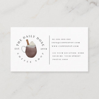 Carte de fidélité pour le café Carte de visite