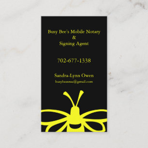 Carte de fidélité pour notaires mobiles Busy Bee's