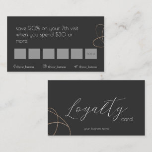 Carte de fidélité professionnelle Black & Gold