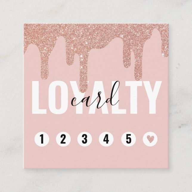 Carte de fidélité professionnelle Girly Pink Parti (Devant)