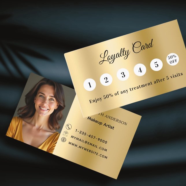 Carte de fidélité professionnelle Gold (Créateur téléchargé)