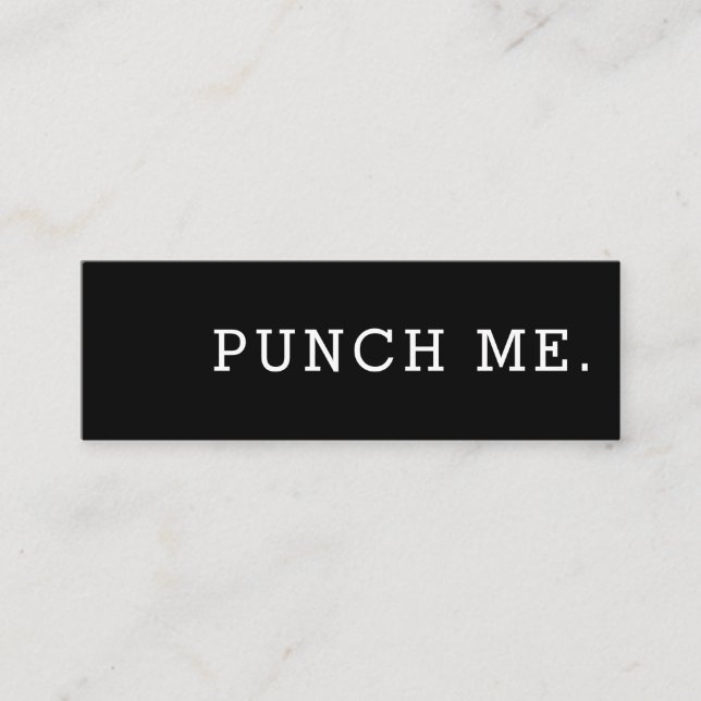 Carte De Fidélité Punch Me Simple Dark Loyalty Café Punch Card (Devant)
