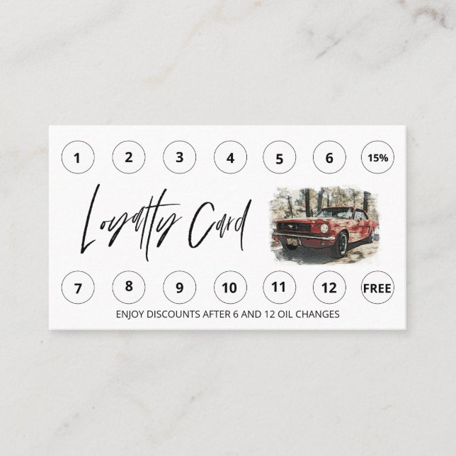 Carte De Fidélité *~* QR Lube Lavage de voiture - LOGO Rewards Merci (Devant)