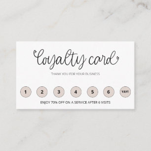 Carte De Fidélité *~* QR Merci récompense Coeurs d'or Roses