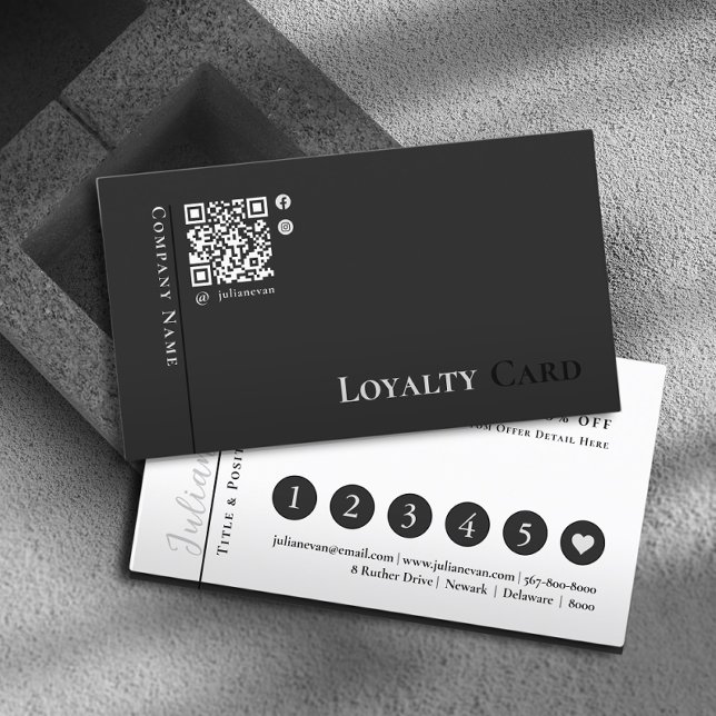 Carte de fidélité QR simple et moderne à balayage  (Créateur téléchargé)