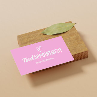 Carte de fidélité Rendez-vous de beauté rose moder