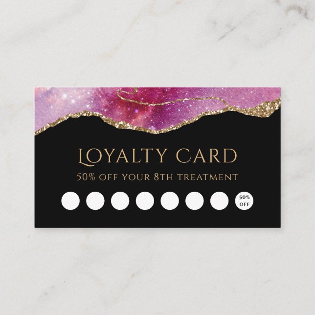 carte de fidélité rose (Devant)