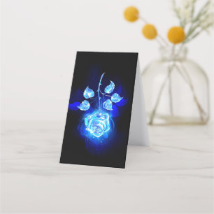 Carte De Fidélité Rose bleu brûlant