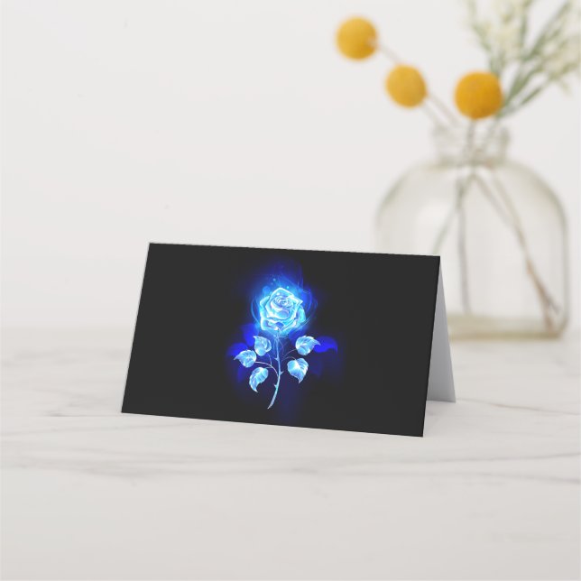 Carte De Fidélité Rose bleu brûlant (Devant)