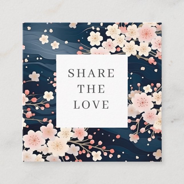 Carte de fidélité Sakura Flower Navy (Devant)