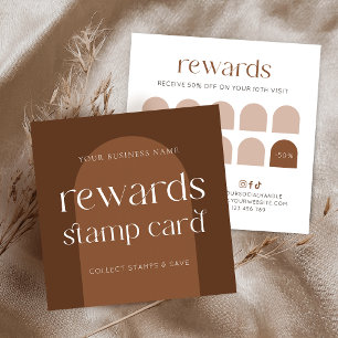 Carte De Fidélité Salon de beauté Boho Terracotta moderne