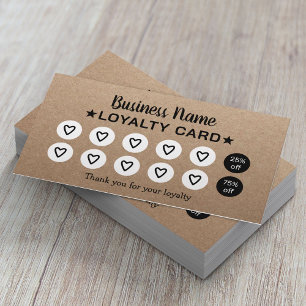 Carte De Fidélité Salon de beauté minimaliste & Spa Rustic Kraft