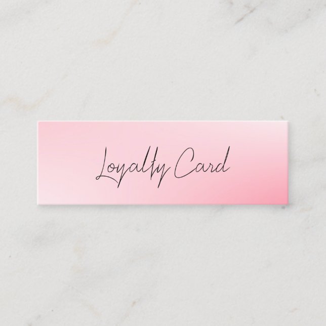 Carte De Fidélité Signature holographique rose moderne (Devant)