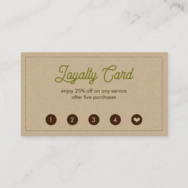 Carte de fidélité simple (Devant)