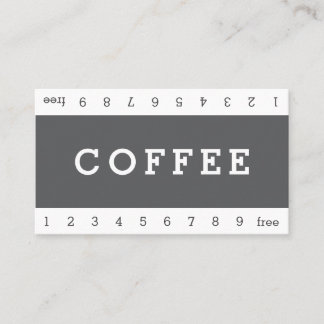 Carte De Fidélité Simple Double Horizon Loyalty Coffee Punch-Card