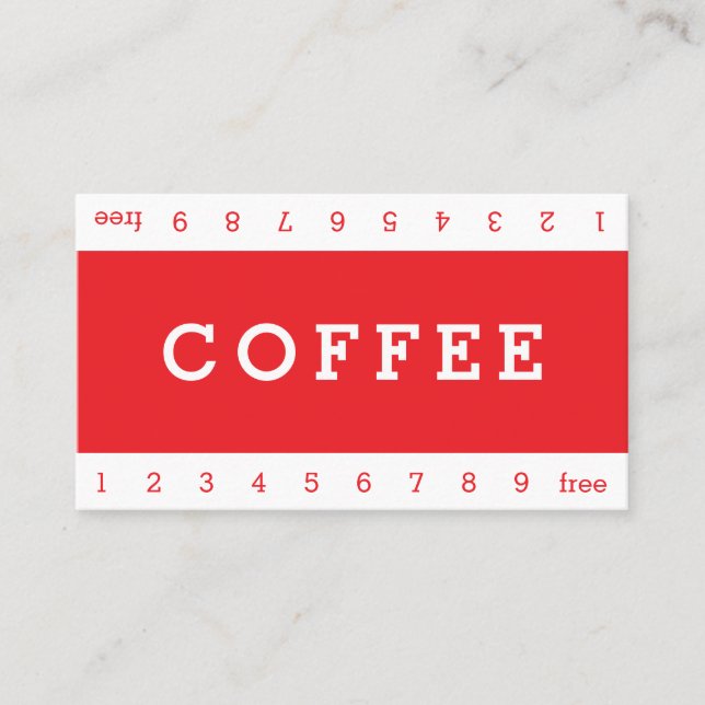 Carte De Fidélité Simple Double Horizon Loyalty Coffee Punch-Card (Devant)