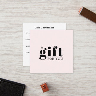 Carte De Fidélité Simple Elegant Business Gift