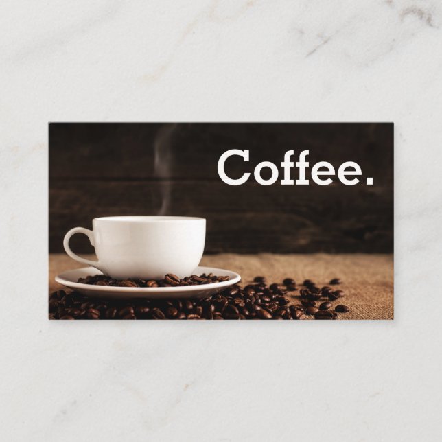 Carte De Fidélité Simple Loyalty Cup and Beans Punch Card (Devant)