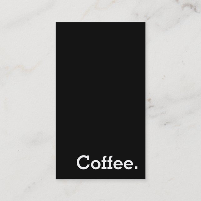 Carte De Fidélité Simple Mot foncé Loyauté Coffee Punchcard Vertical (Devant)