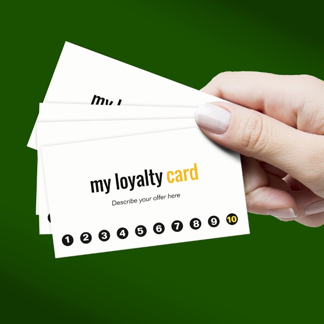 Carte de fidélité simple Professionnelle 10 Punch (Créateur téléchargé)