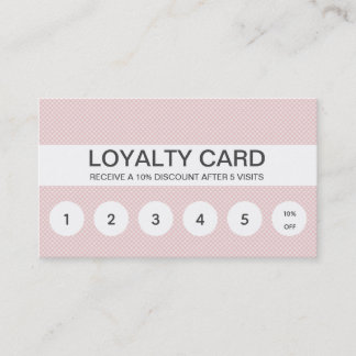 Carte De Fidélité Simple rose