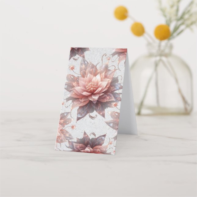 Carte De Fidélité Soft Pastel Floral Folded Loyalty Card – Elegant  (Devant)
