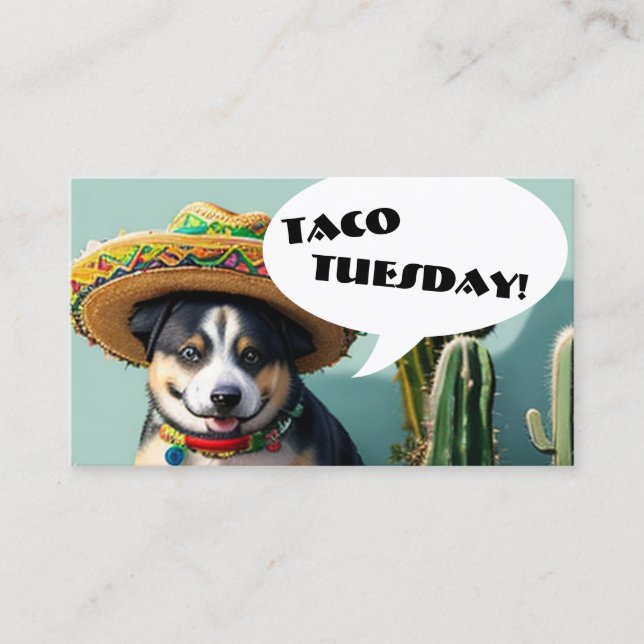 Carte De Fidélité sombrero perro mème (Devant)