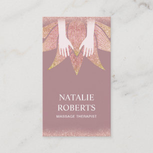 Carte De Fidélité Spa curatif de mains de thérapie de massage et de
