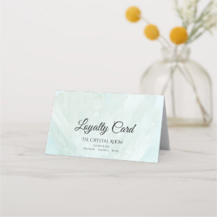 Carte De Fidélité Spa du salon de cristaux bleu glacé clair